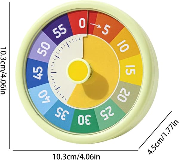 Timer - Visuell Timer - Visuell Nedräkning - 60 Minuters Nedräkningstimer - Nedräkningsklocka