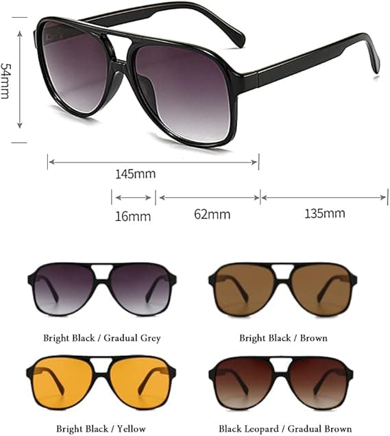 Retro 70-tals Aviator Polariserade Solglasögon Off-white ram ljus te Off-white frame light tea