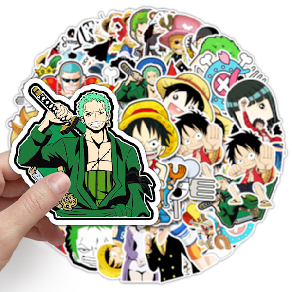 50 kpl One Piece Anime Graffiti -tarrat Vedenpitävä Matkalaukku Tarra