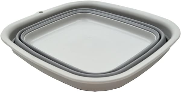 7,7 L (2 gallon) sammenleggbart badekar - sammenleggbart badekar - bærbar vaskebalje - plassbesparende plastbadekar (grå)