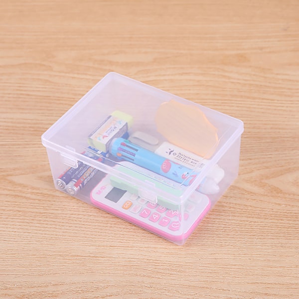Mini Förvaringslåda Transparent Med Lock Liten Plastlåda för Delar Smycken D