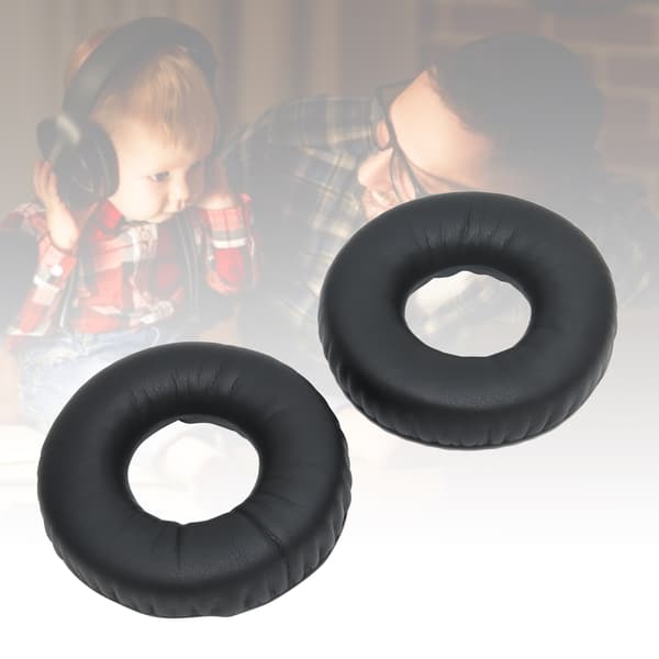 2 stk. ørepuder, udskiftningstilbehør til Sennheiser HD25 headset, sort