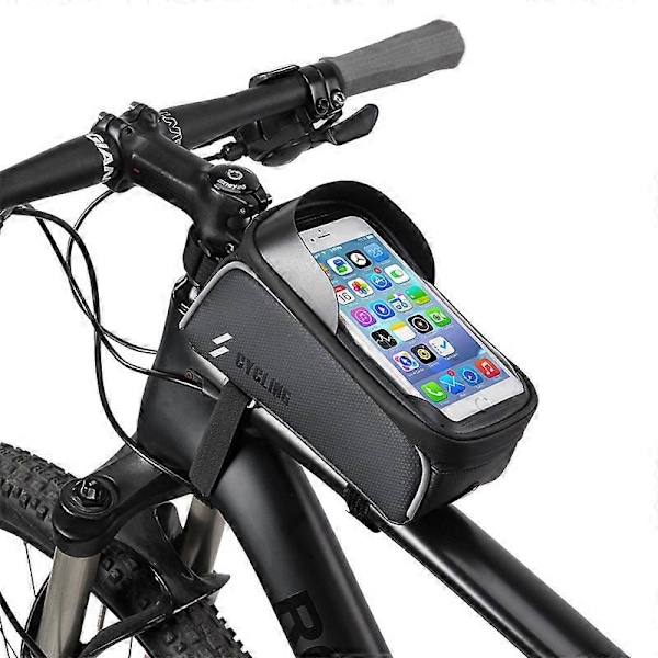 Frankrike, Velo Rammetaske til Touchtelefon med eller uden (op til 6,5 tommer). Vandtæt Cykeltelefonholder. Cykeltaske, Vandtæt Pose