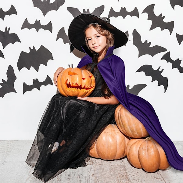 Cape, lång cape vuxen vampyransikte unisex, vuxen halloween cape medeltida häxa älva död, cape kostym halloween dam herr för karneval fest Flerfärgad 90