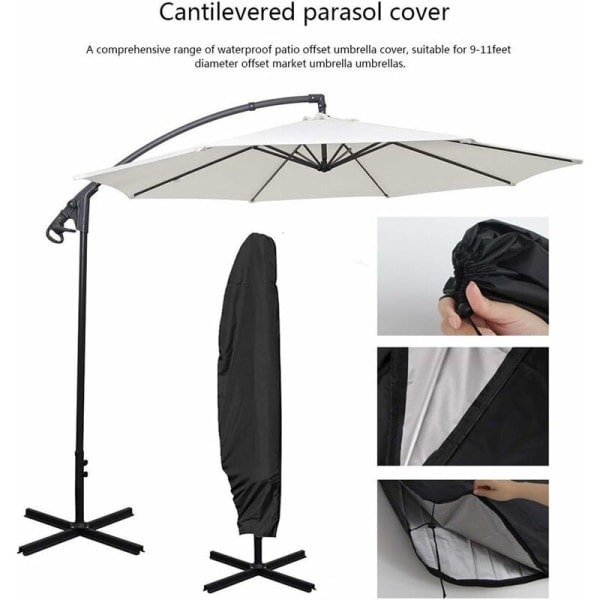 Stort beskyttelsescover 280CMX30CMX81CM Sort