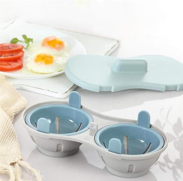 Mikroaaltouunin munankeitin - Munankeitin - Munakone - 22*11*8 cm - Mikroaaltouunin munankeitin 2 kololla