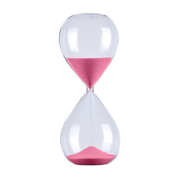 60 minuter Rund Sand Timer Personlighet Glas Timglas Ornament Nyhet Tidshanteringsverktyg Rosa Pink
