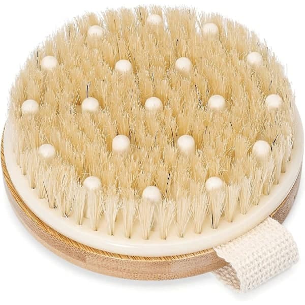 Tør Børste Kropsbørste - Bedst til Eksfoliering af Tør Hud, Lymfedrænage og Cellulitebehandling