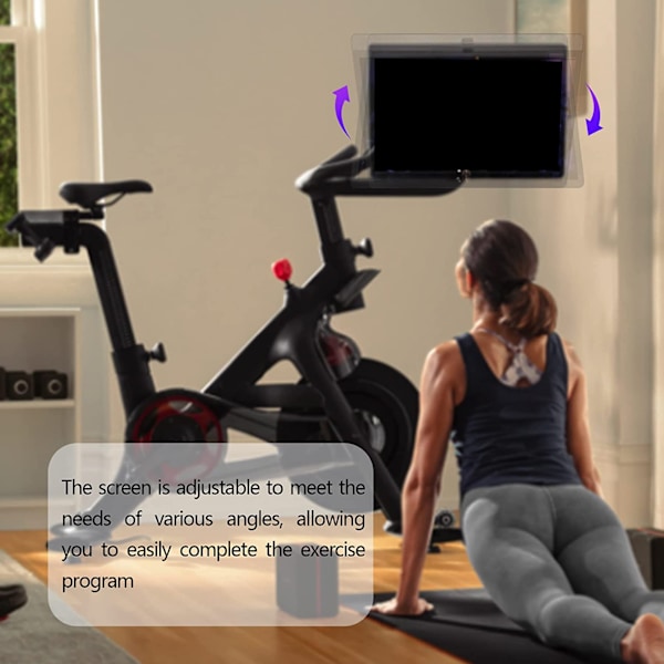 Stasjonær sykkel svingarm vanntett anodisert 360º rotasjonsmonitorfeste justerer for Peloton