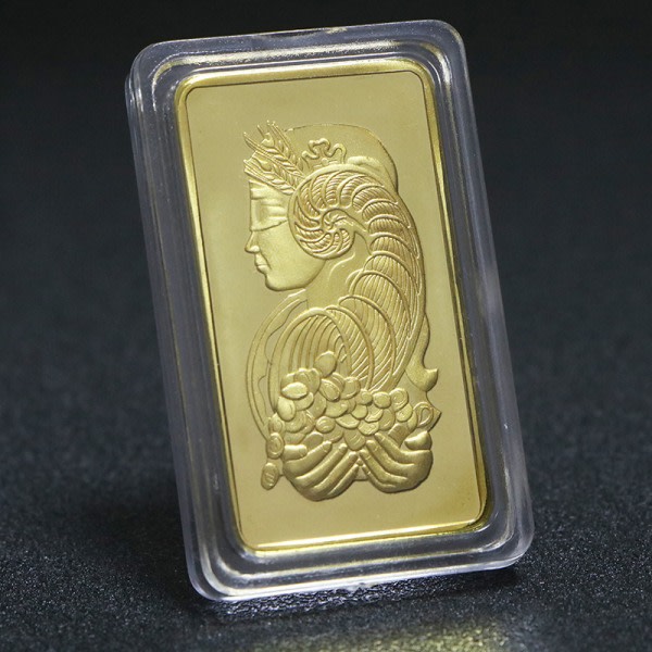 Guldpläterad skiktad bullion Bar Schweiz Credit Commemorativ