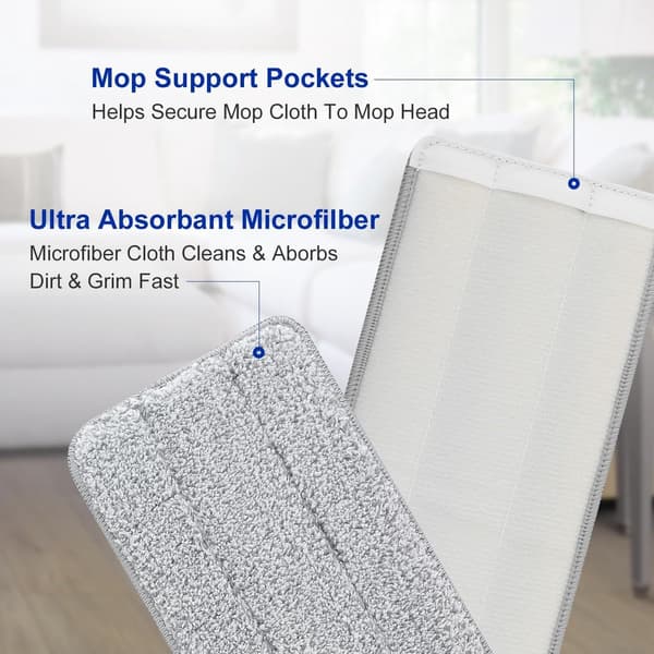 Moppepude Refills - 10 Stykker - Moppe Refills - Mopper - Våd & Tør til Hjemmerengøring - Viskosemoppe