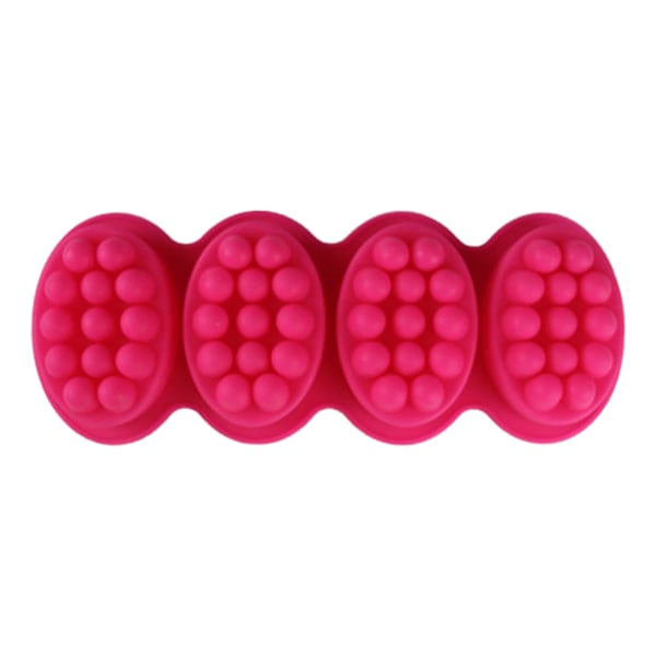 4 kpl hierova silikonisaippuamuotti DIY-hierontasaippualle - varastossa rose red