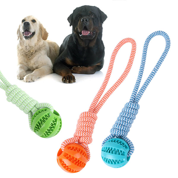 3 Hundleksaksbollar med Snören - Valptuggleksak, Hundtugg med Bomull