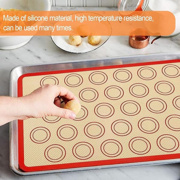 **Gjenbrukbar Macaron Bakematte - 2-pakning, Non