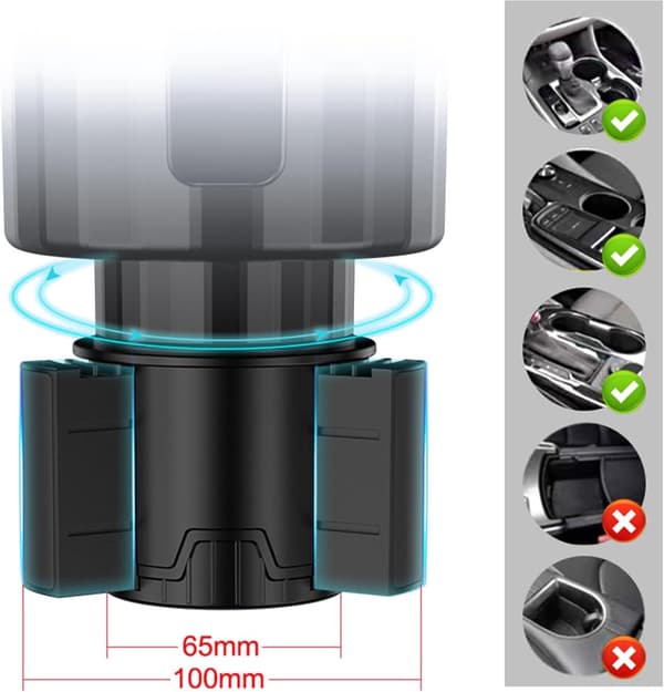 Bilkoppholder - Justerbar koppholder - Universal - Kaffeholder - Drikkeholder