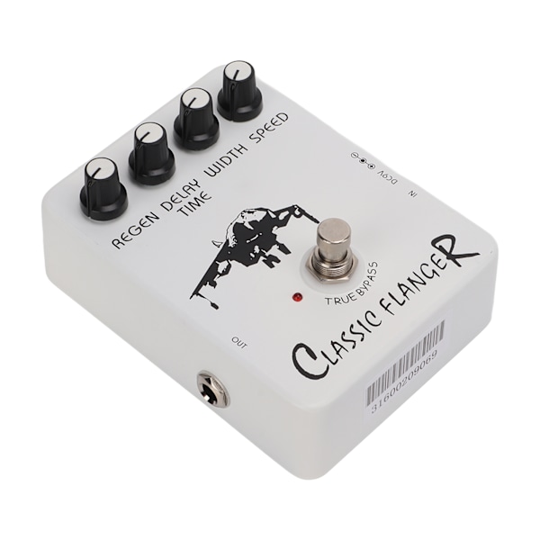 Guitar Effektpedal Metalisk Flanger Lyd Hurtig Vibrato Elektrisk True Bypass JF‑07