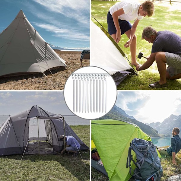 Teltplugger, 18 cm plugger camping, teltplugger sterke - Perfekt