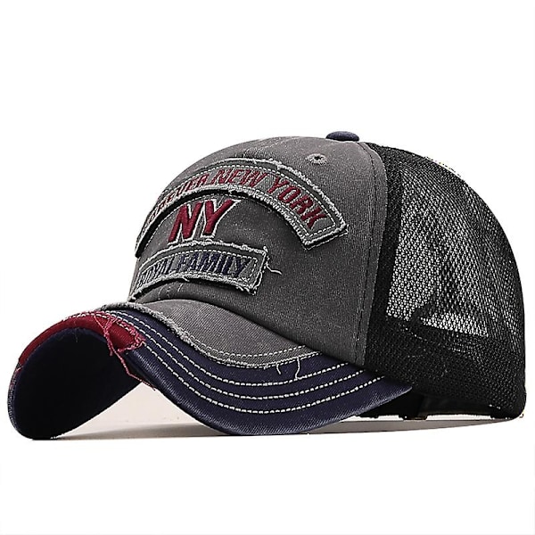 Fiskeben Herre Mesh Baseball Cap Justerbar Snapback Fiske Broderi Far Hat Mand Barn Trucker Gorra Sommer Fisker Herre Cap r red 56-61cm Adjustable