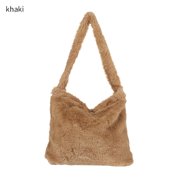 Pehmeä olkalaukku ostoskassi khaki
