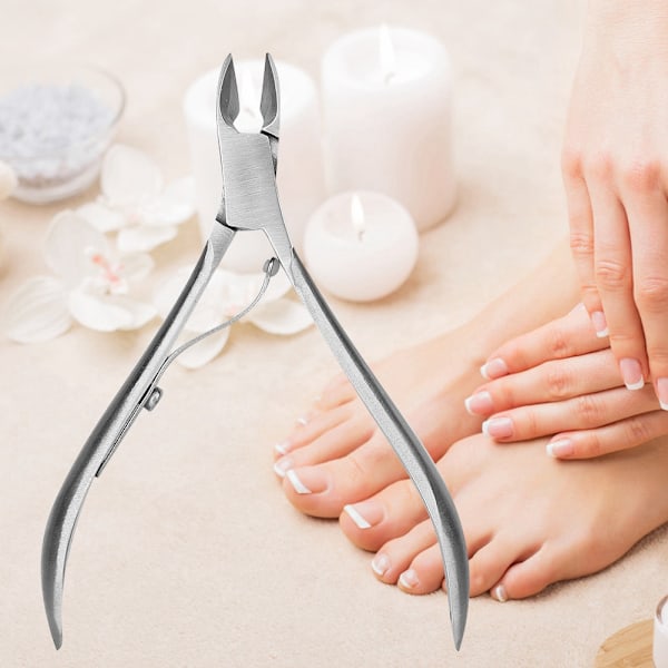Sølvfarvet neglebåndssaks i rustfrit stål til fjernelse af død hud, manicure og pedicure