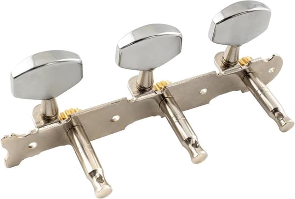 Låsande stämskruvar för gitarr, set om 6, nickel, stämskruvar för akustisk och elektrisk gitarr