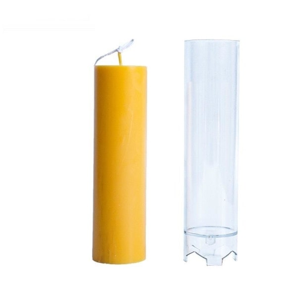 Lysforme lys stearinlys DIY støbeforme i silikoneform cylinder 4X15CM