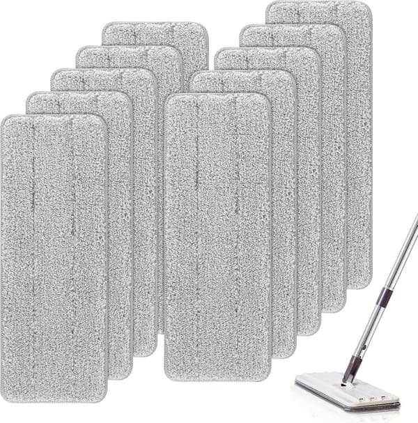 Moppepude Refills - 10 Stykker - Moppe Refills - Mopper - Våd & Tør til Hjemmerengøring - Viskosemoppe