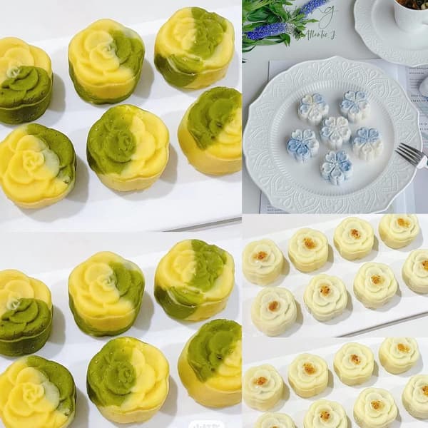 Set med 12 kakformar - Kakstämplar - Kakformer - Kakformar Set - Mooncake Form Set