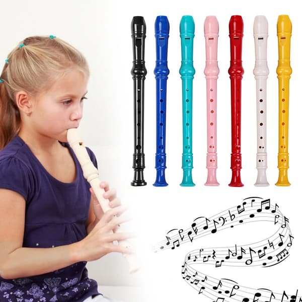 Long Flute Soprano Recorder BLUE Blue