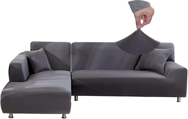 Stretch Hörnsofföverdrag, Tvättat Universal Sofföverdrag Format Elastiskt Sofföverdrag, Överdrag för Soffa 145-185cm
