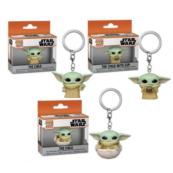 Nyckelring: Star Wars the Child Baby Yoda - Samlarbar vinyl minifigur Nyckelring - presentidé B