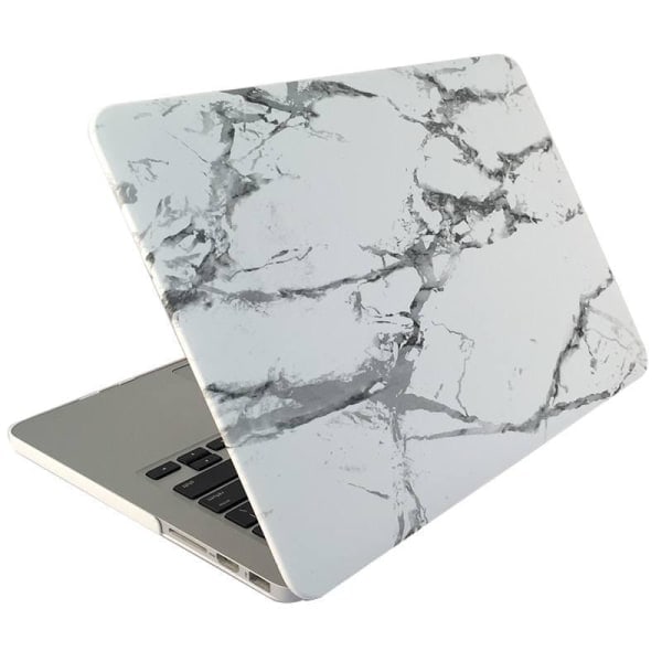 Cover til Macbook Air 13.3 tommer - A1369/A1466 Marmor Hvid & Grå