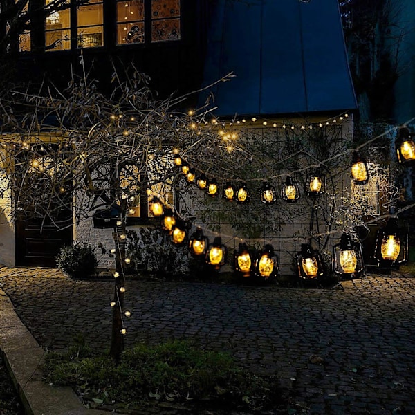 20 LED Punainen Lyhtyvaloketju Mini Sisä- ja Ulkokäyttöön Terassille Puutarhaan Juhliin Joulukuuseen Uudenvuoden Koristeluun Musta Black 20 Lamp