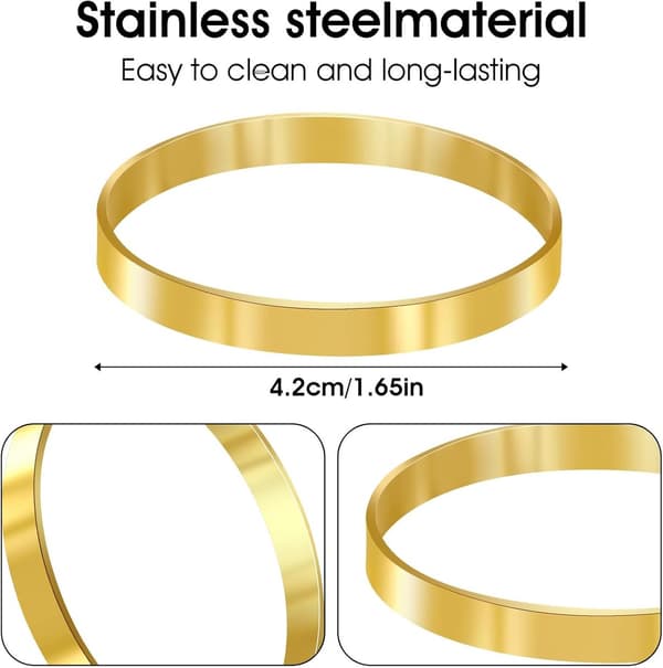 12 stk. metal servietringe guld - elegant servietring - juleservietringe