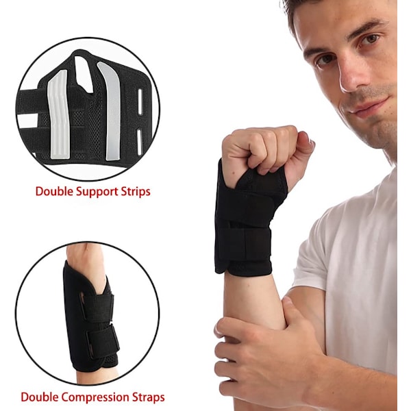 Par Handledsstöd - Handledsstöd för nattsömn - Handledsbandage - Handledsstöd