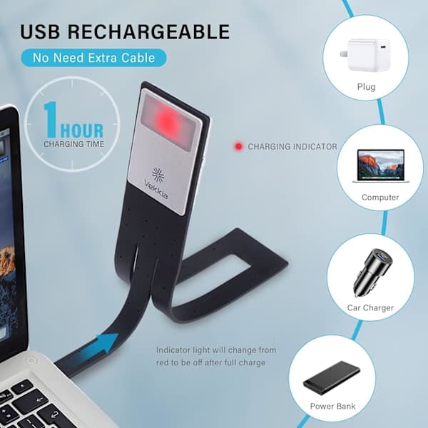 Bookmark Book Light, Bedside Book Clip Reading Lamp, Infinite Brightness