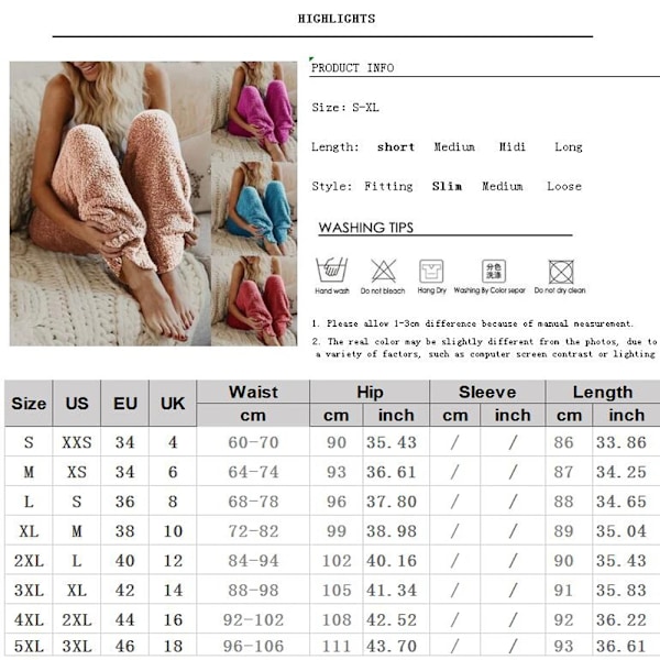 Varma Fleecebukser Dame Casual Hjemmebukser Korallgrå grå gray fourfold extra large