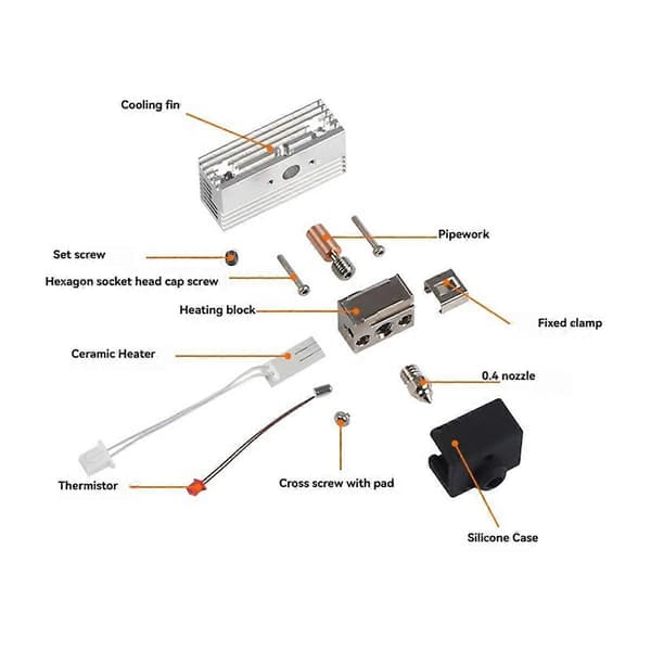 3D-skriverdeler Sprite Extruder Hotend Kit