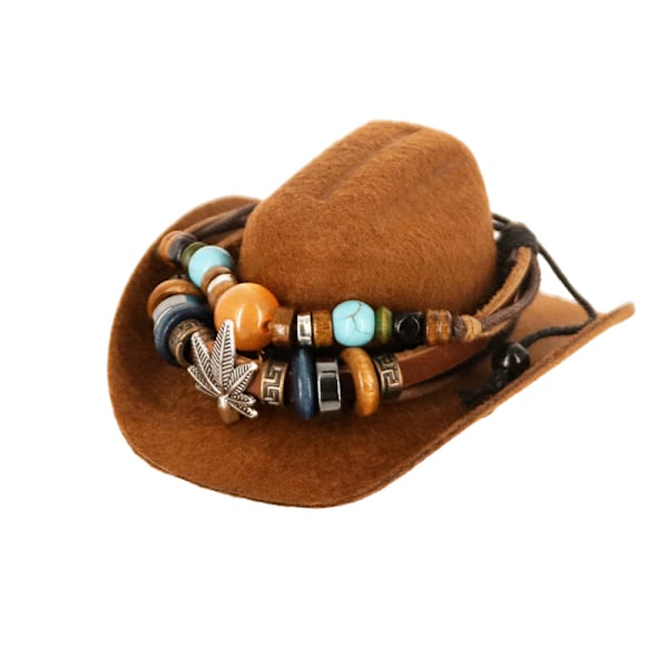 Lämplig för Volvo Bauer hatt cowboyhatt serie ljudcenter dekoration S60/90/XC60 bilinteriör Cowboy Hat Blue Stone