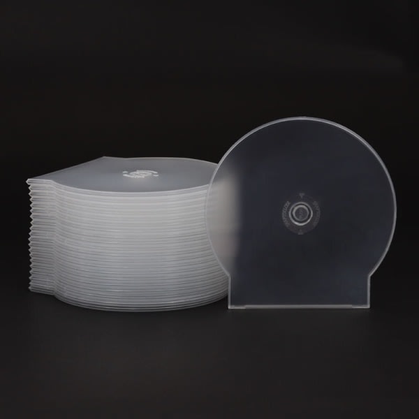 1/3ST Transparent Plast Enkelt Runda case CD- case 3ST