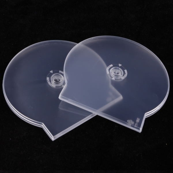 1/3ST Transparent Plast Enkelt Runda case CD- case 3ST