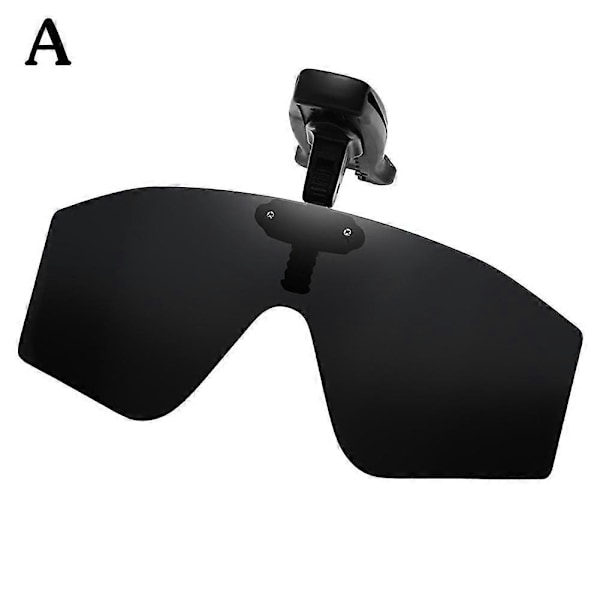 Polarized Fishing Sunglasses Hat Brim Sports Clips Cap Clip On Sunglasses Anti-UV Black