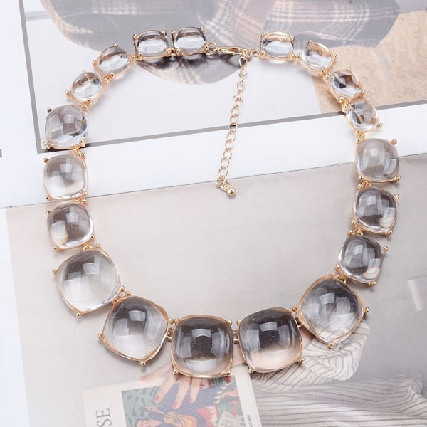 Choker Halskjede Dame Smykker HVITT SETT HVITT SETT white set white set