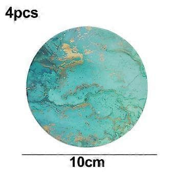 Ceramic Marbled Coasters with Cork Backing, Perfect for Table Protection, Stylish Housewarming Gift