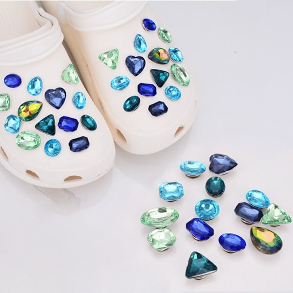 28 stk Rhinestone Sko Spenne Klipp Sko Dekorasjon Klipp C C C C