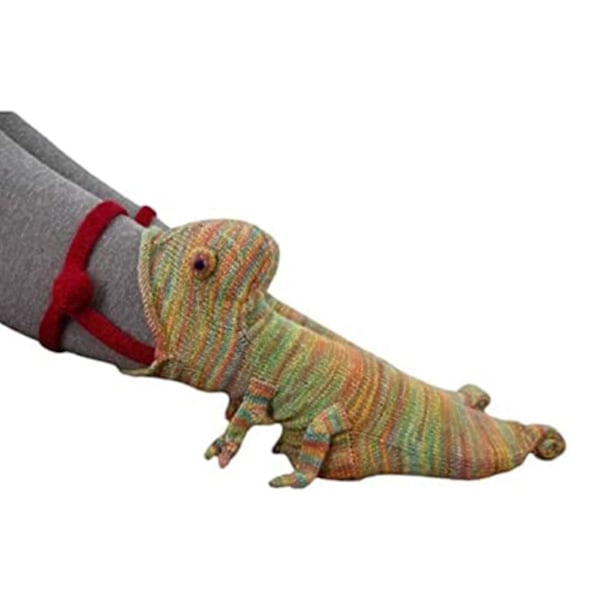 Strikkede Krokodillesokker til Kvinder Mænd Nyhed Dyr Hajsokker Sjove Alligatorsokker chameleon