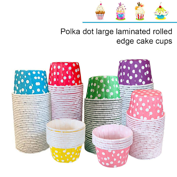 50 kpl Jäätelökulhoja Jälkiruokakulhoja Jäädytetty Jogurtti Cupcake Kakku White