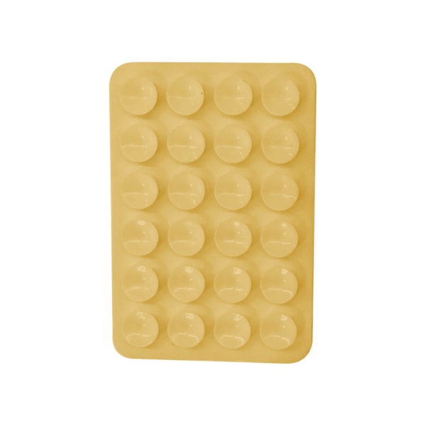 6 stk Silikon Sugekopp Mobilskall Selvklebende Feste, Silikon Mobilskall Holder Matte For Selfies Og Videoer, Sklisikker Håndfri Mobilholder yellow
