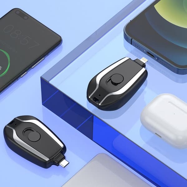 Bærbar Powerbank Nødoplader SORT TIL IPHONE TIL