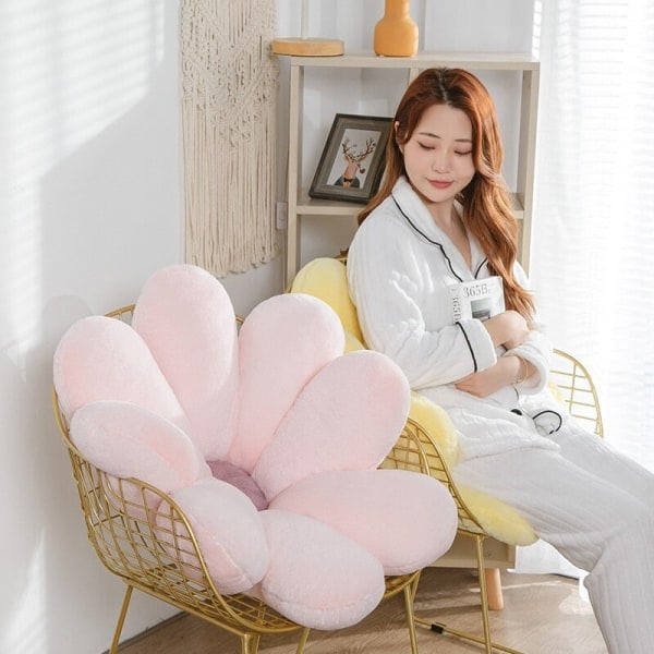 Creative Rabbit Plush Flower Pillow Window Cushion Eight Petal Flower Sofa Cushion Home Pillow Seat Cushion